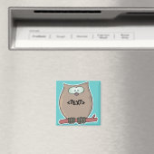 Personalisieren Sie eine Eule, <TEXT> Magnet (In Situ (Geschirrspüler))