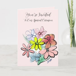 Personalisieren Sie eine Hübsche Blume Grafik Einladung