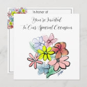 Personalisieren Sie eine Hübsche Blume Grafik Einladung (Vorne/Hinten)