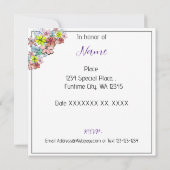 Personalisieren Sie eine Hübsche Blume Grafik Einladung (Rückseite)