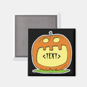 Personalisieren Sie einen Jack-O-Lantern, <TEXT> Magnet (Vorderseite/Rückseite)