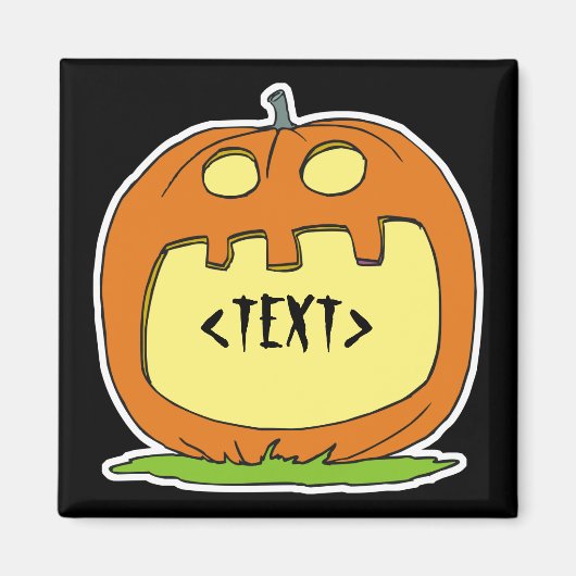 Personalisieren Sie einen Jack-O-Lantern, <TEXT> Magnet (Vorne)