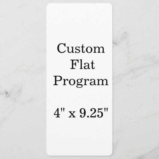 personalisieren Sie einfache benutzerdefinierte 4" Programm (Vorderseite)