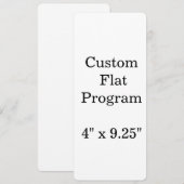 personalisieren Sie einfache benutzerdefinierte 4" Programm (Vorne/Hinten)