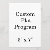 personalisieren Sie einfache benutzerdefinierte 5" Programm (Vorderseite)