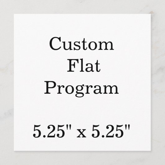 personalisieren Sie einfache custom5.25" x 5,25'Qu Programm (Vorderseite)