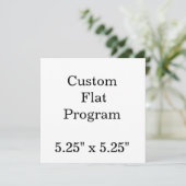 personalisieren Sie einfache custom5.25" x 5,25'Qu Programm (Stehend Vorderseite)