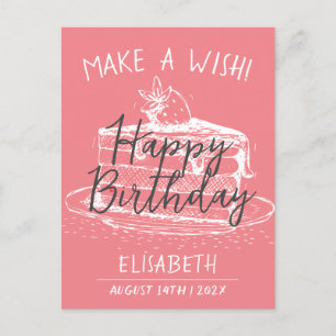 Personalisieren Sie einfachen süßen Kuchen Machen  Postkarte
