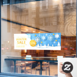 Personalisieren Sie Ende der Saison Winter Verkauf Fensteraufkleber