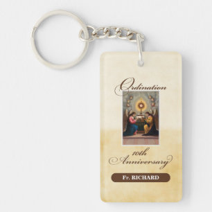 Personalisieren Sie Engel zum 10. Ordinationsjubil Schlüsselanhänger