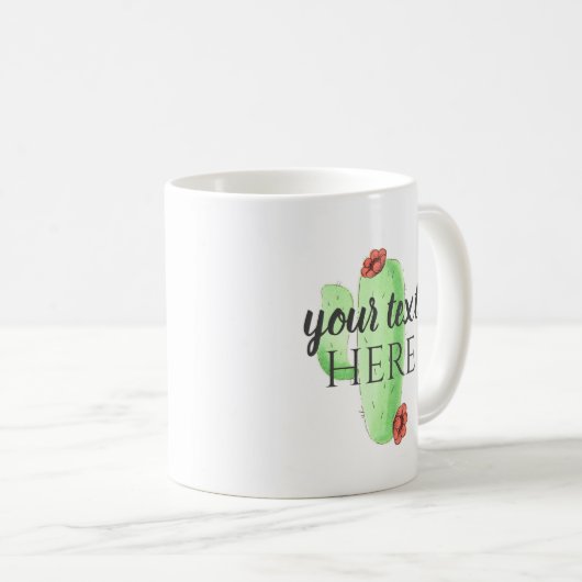 Personalisieren Sie es!! Custom Cactus Themed Coff Kaffeetasse (VorderseiteRechts)