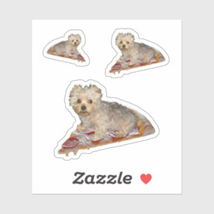 Personalisieren Sie es! Fliegendes Pizza-Haustier Aufkleber