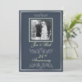 Personalisieren Sie es! Foto 25th Anniversary / DI Einladung (Stehend Vorderseite)