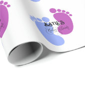 Personalisieren Sie es Unisex Baby Feet Flat Icon Geschenkpapier (Rolleneckpunkt)