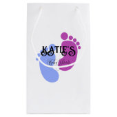 Personalisieren Sie es Unisex Baby Feet Flat Icon Kleine Geschenktüte (Rückseite)