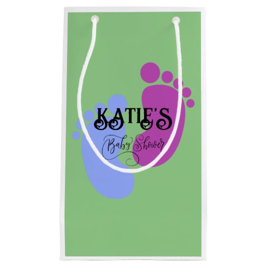Personalisieren Sie es Unisex Baby Feet Flat Icon Kleine Geschenktüte (Vorderseite)