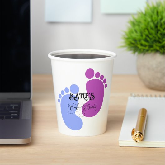 Personalisieren Sie es Unisex Baby Feet Flat Icon Pappbecher (InSitu)