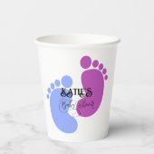 Personalisieren Sie es Unisex Baby Feet Flat Icon Pappbecher (Rückseite)