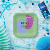 Personalisieren Sie es Unisex Baby Feet Flat Icon Pappteller (Party)