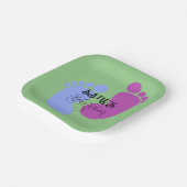 Personalisieren Sie es Unisex Baby Feet Flat Icon Pappteller (Gewinkelt)