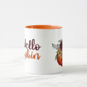 Personalisieren Sie Fall Orange Hello Pumpkin Tasse (Zentrum)