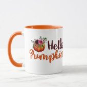 Personalisieren Sie Fall Orange Hello Pumpkin Tasse (Links)