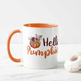 Personalisieren Sie Fall Orange Hello Pumpkin Tasse