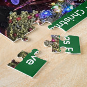Personalisieren Sie Familienname Weihnachtsgeschen Puzzle (Seite)