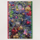 Personalisieren Sie Familienname Weihnachtsgeschen Puzzle (Vertikal)