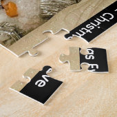 Personalisieren Sie Familienname Weihnachtsgeschen Puzzle (Seite)
