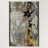 Personalisieren Sie Familienname Weihnachtsgeschen Puzzle (Vertikal)