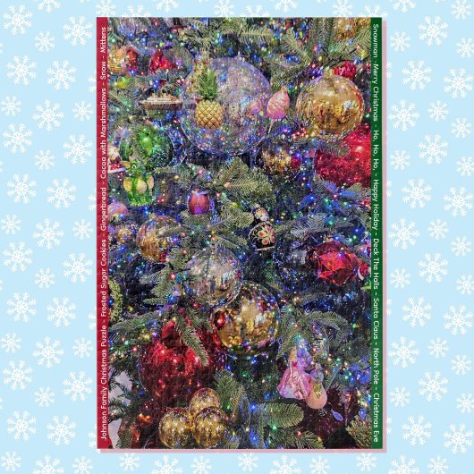 Personalisieren Sie Familienname Weihnachtsgeschen Puzzle