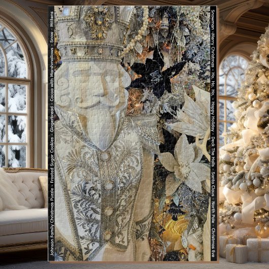 Personalisieren Sie Familienname Weihnachtsgeschen Puzzle