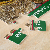 Personalisieren Sie Familienname Weihnachtsgeschen Puzzle (Seite)