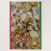 Personalisieren Sie Familienname Weihnachtsgeschen Puzzle (Vertikal)