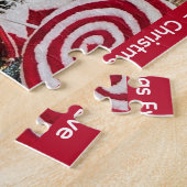 Personalisieren Sie Familienname Weihnachtsgeschen Puzzle (Seite)