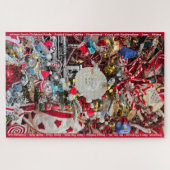 Personalisieren Sie Familienname Weihnachtsgeschen Puzzle (Horizontal)