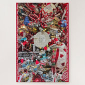 Personalisieren Sie Familienname Weihnachtsgeschen Puzzle (Vertikal)