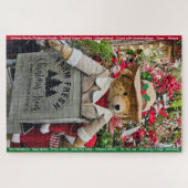 Personalisieren Sie Familienname Weihnachtsgeschen Puzzle (Horizontal)