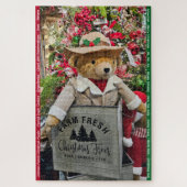 Personalisieren Sie Familienname Weihnachtsgeschen Puzzle (Vertikal)