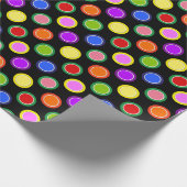 Personalisieren Sie farbenfrohe Bonbons Polka Dots Geschenkpapier (Ecke)