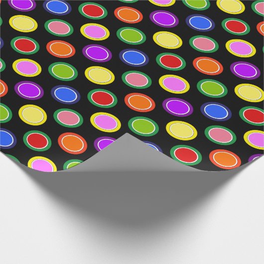 Personalisieren Sie farbenfrohe Bonbons Polka Dots Geschenkpapier (Ecke)