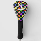 Personalisieren Sie farbenfrohe Bonbons Polka Dots Golf Headcover (Vorderseite)