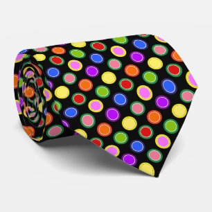 Personalisieren Sie farbenfrohe Bonbons Polka Dots Krawatte