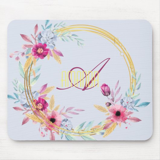 Personalisieren Sie farbenfrohe Bouquet Mousepad (Vorne)
