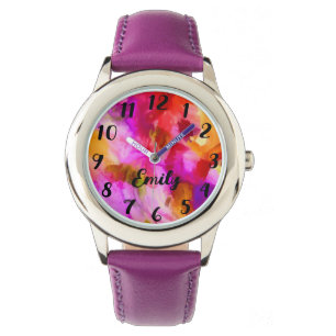 Personalisieren Sie farbenfrohe Girls eWatch Armbanduhr