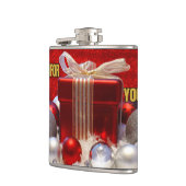 Personalisieren Sie festliche Weihnachtsflasche mi Flachmann (Links)
