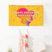 Personalisieren Sie Fische Kinder glücklich Geburt Banner (Insitu)