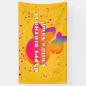 Personalisieren Sie Fische Kinder glücklich Geburt Banner (Vertikal)