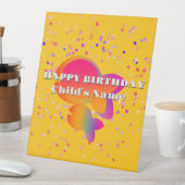 Personalisieren Sie Fische Kinder glücklich Geburt Sockelschild (In Situ)